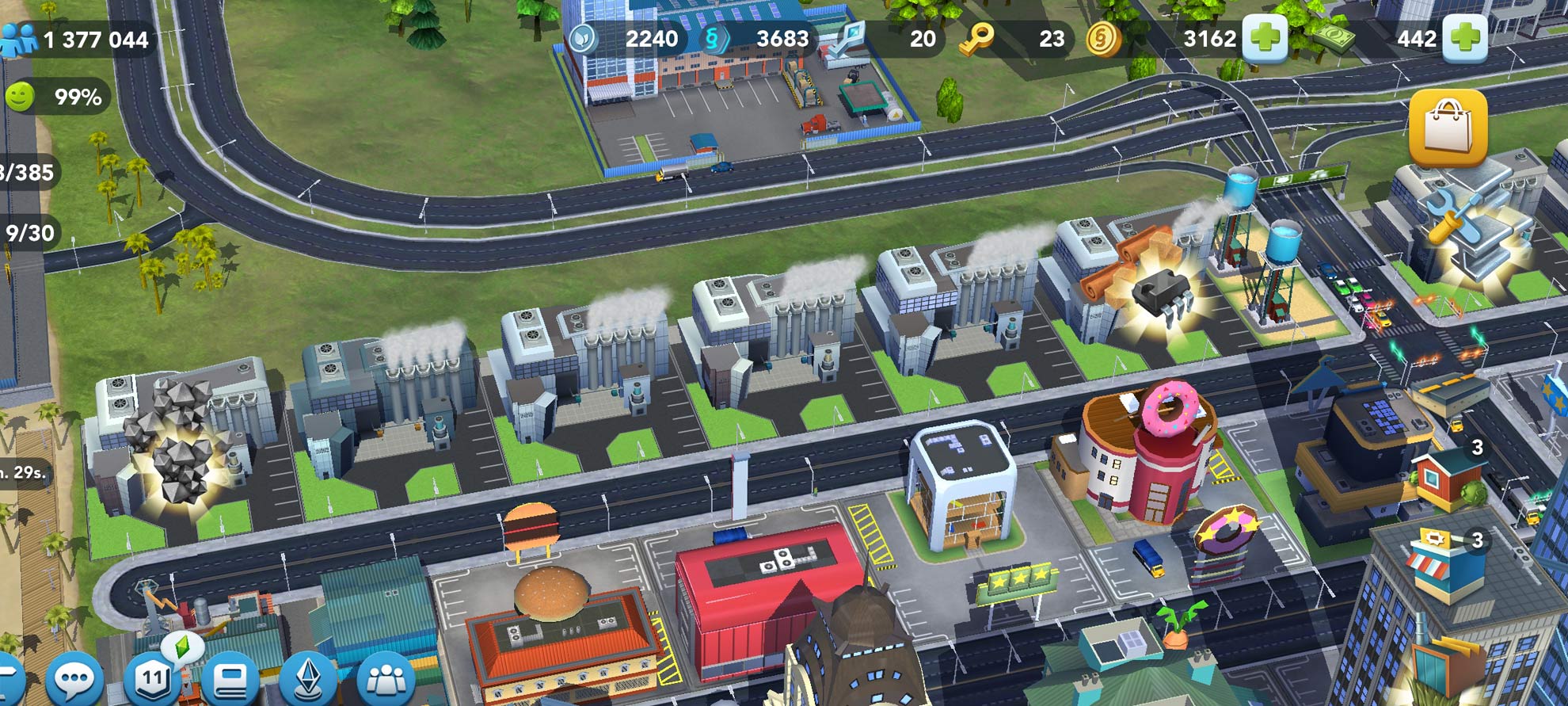 usines Sims city
